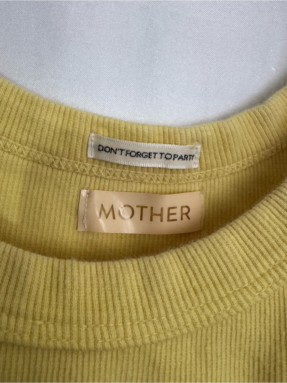 MOTHER Bright Yellow Ribbed Tank Top Size Small - Picture 2 of 4